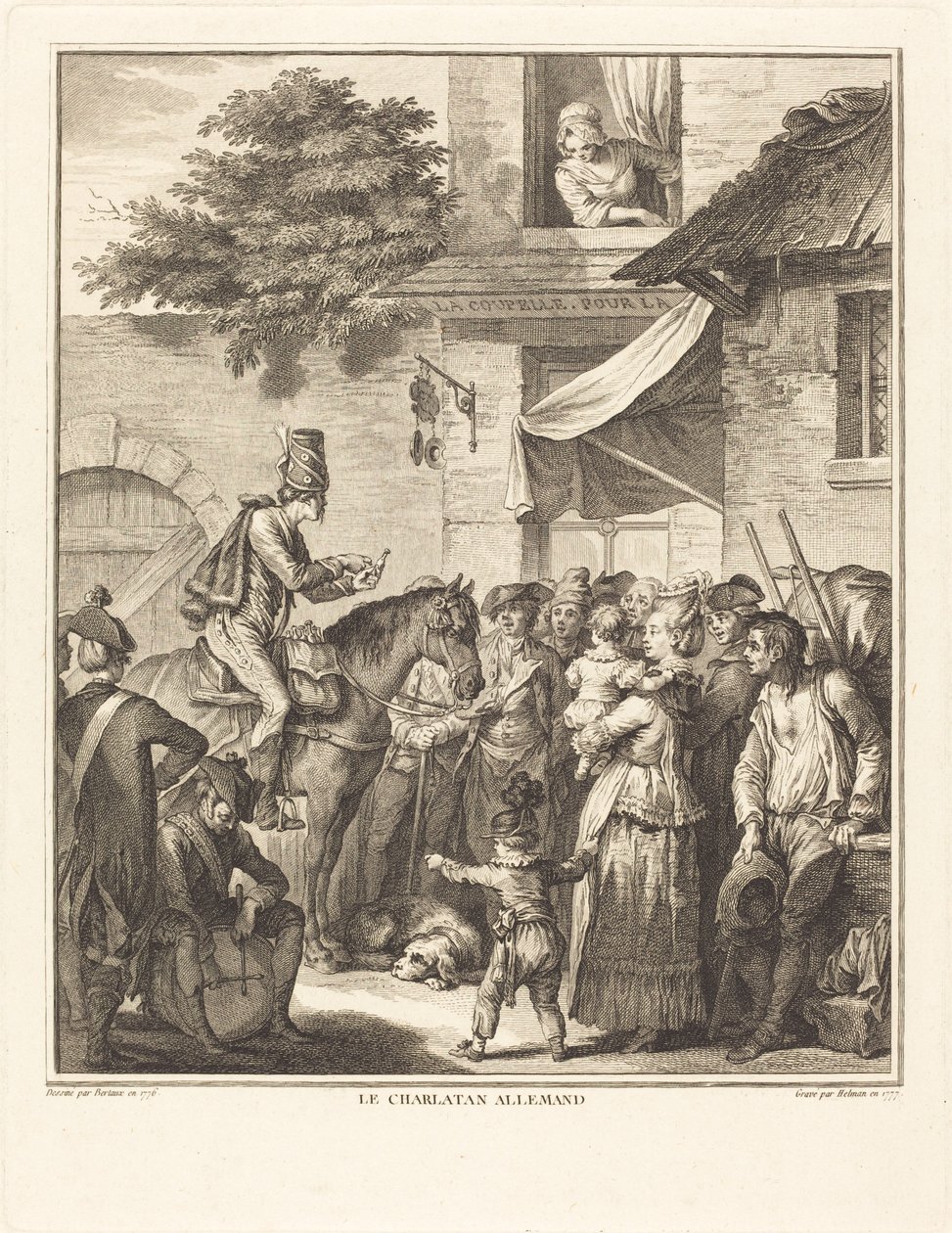 The German Charlatan by Isidore Stanislas Helman after Jean Duplessi Bertaux