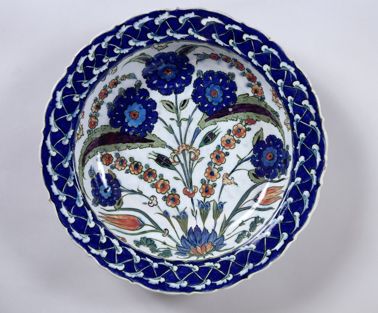 Dish with a floral decoration by Islamic School