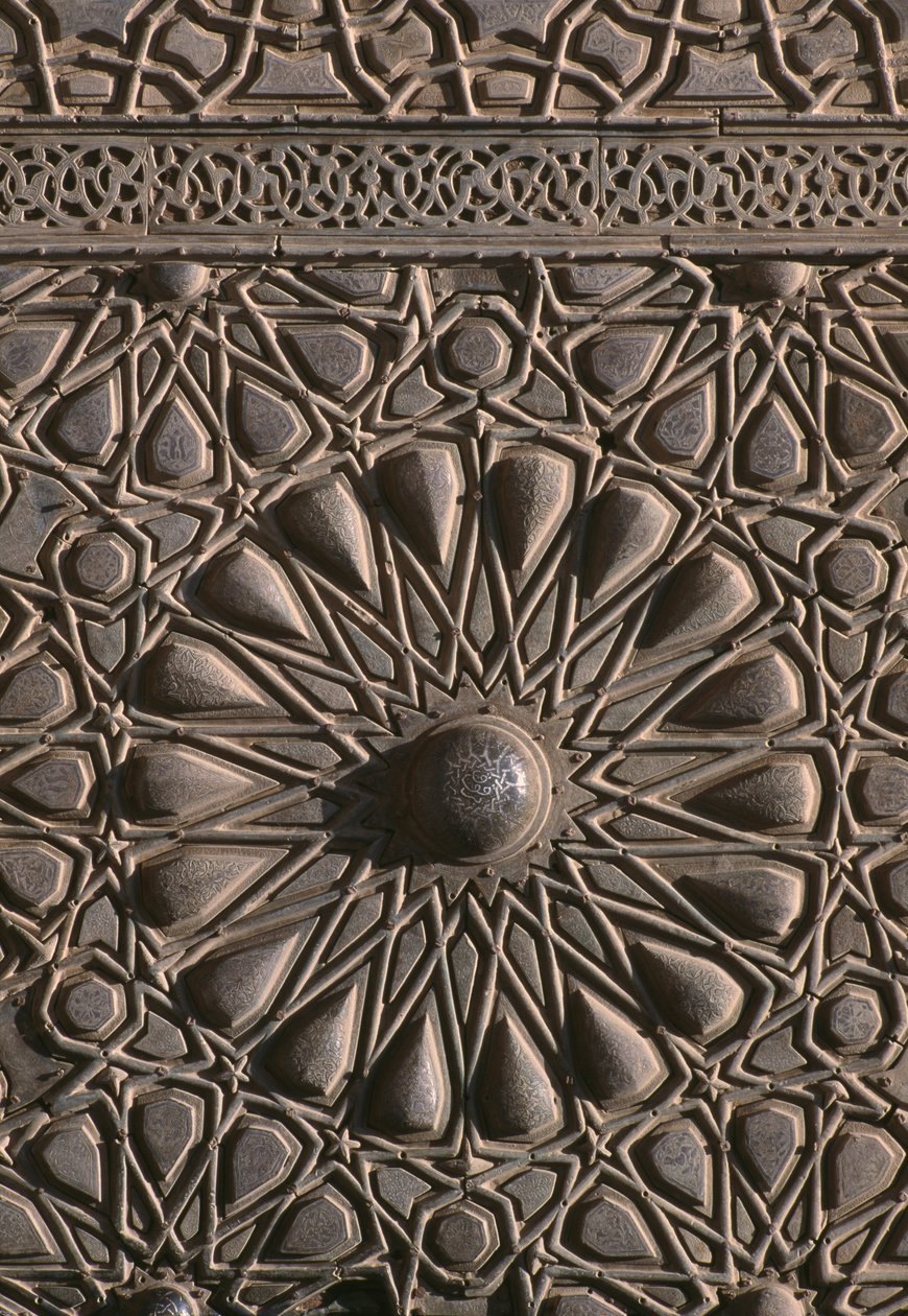 Door of the madrasa of Sultan al-Zahir Barquq (detail) by Islamic School