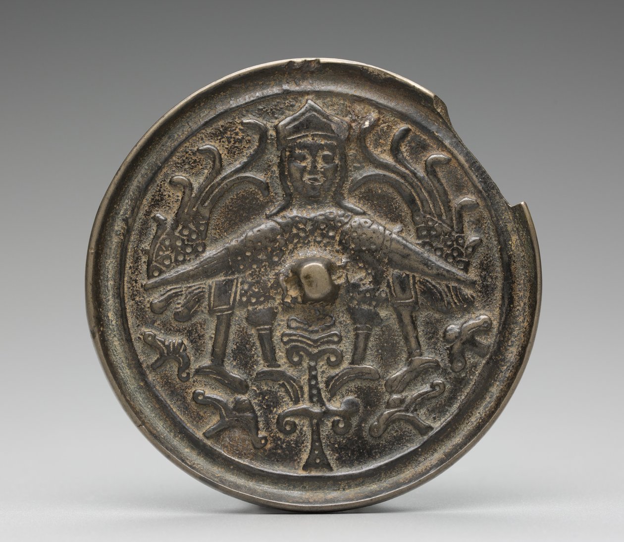 Mirror with a Harpy by Islamic School