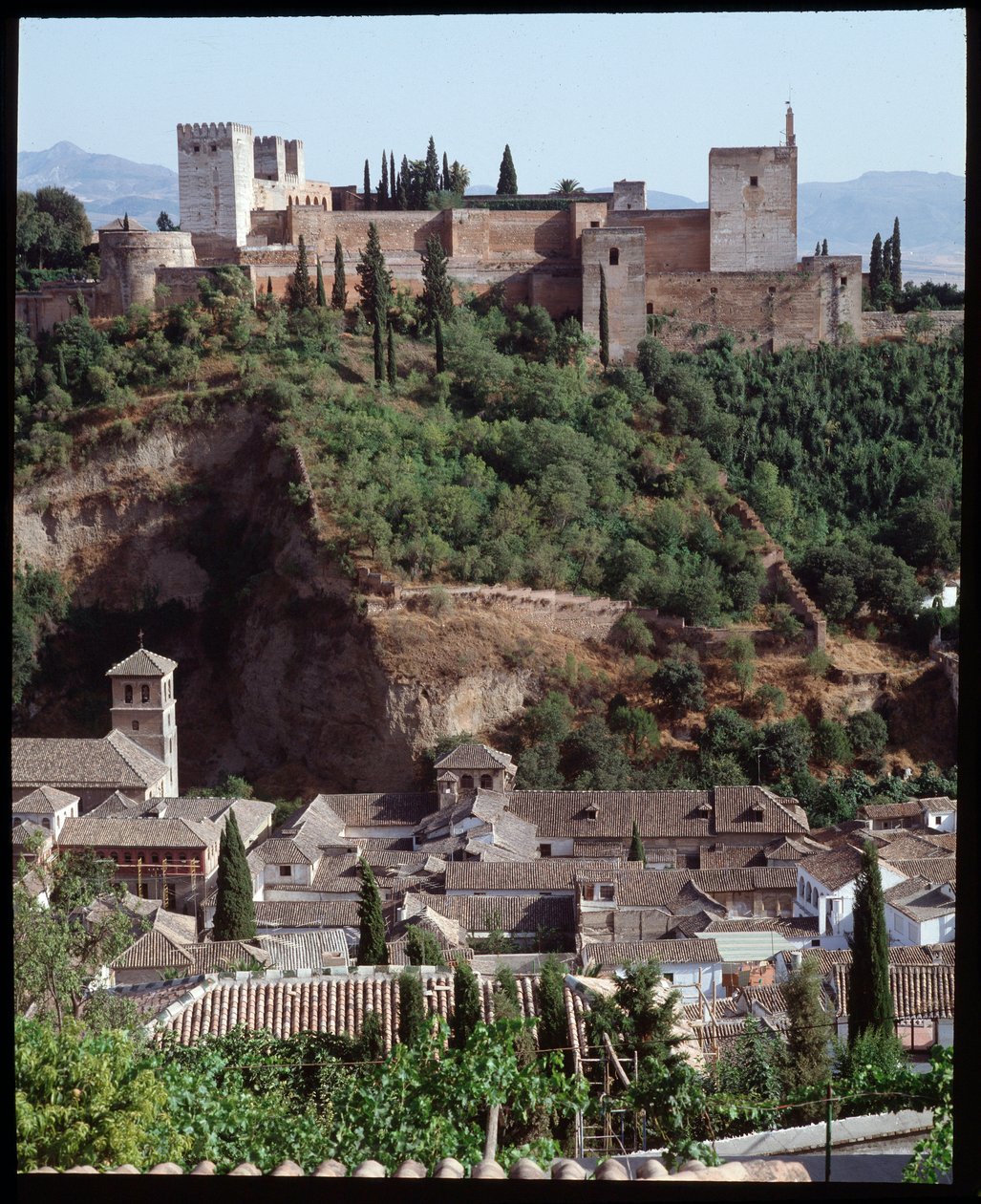 View of the fortress and palace of Alhambra by Islamic School