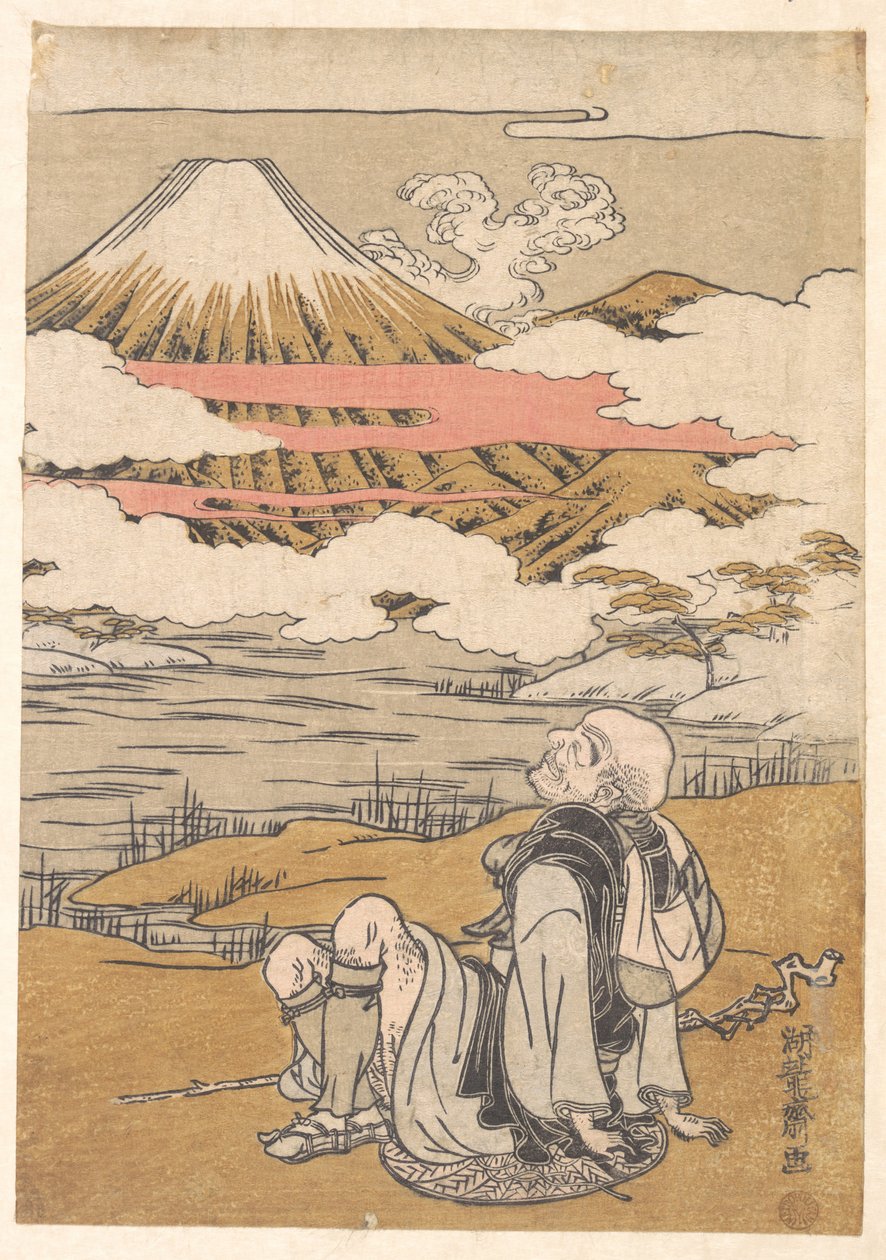 Fuji-mi Saigyo by Isoda Koryusai