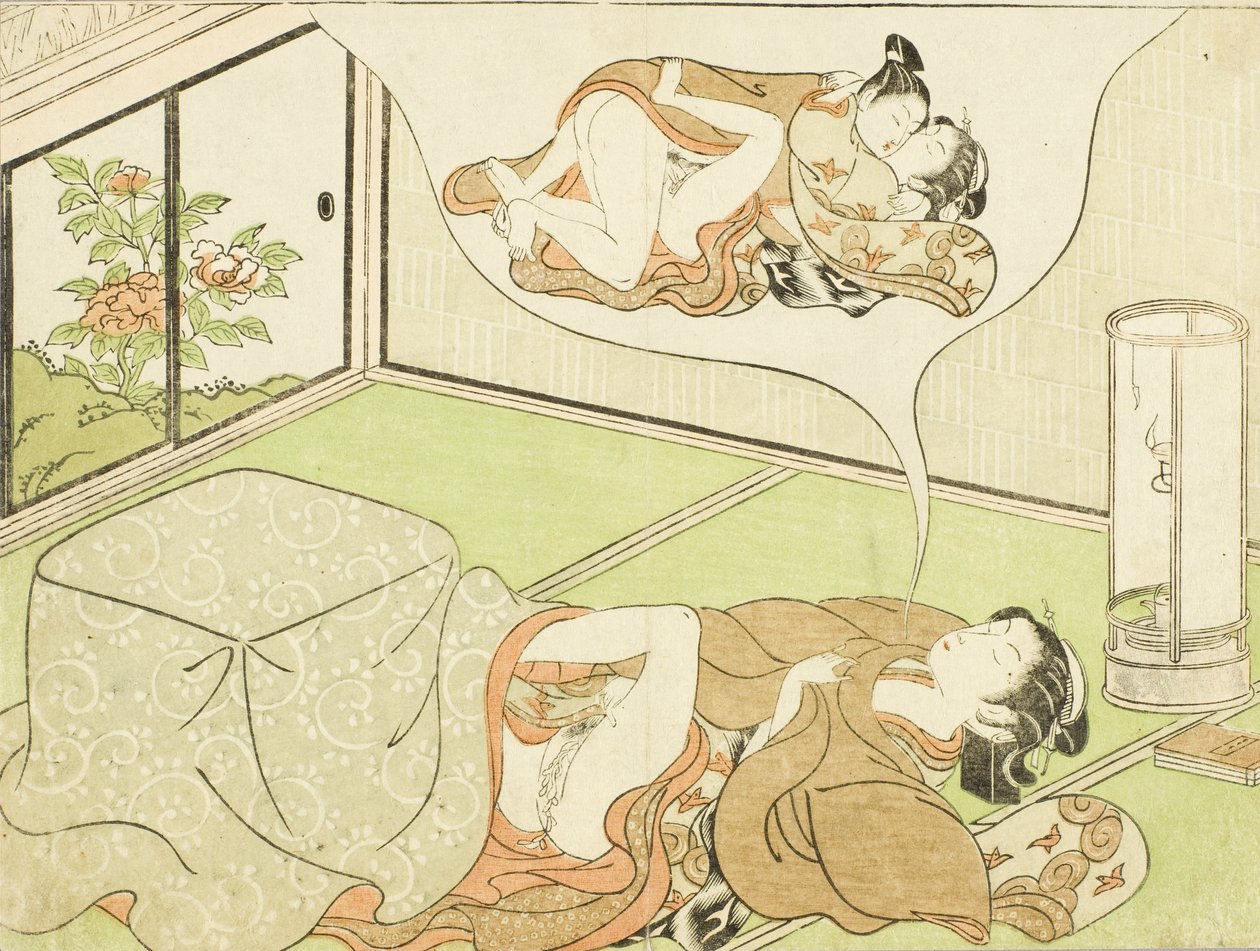Woman Dreaming by Isoda Koryusai