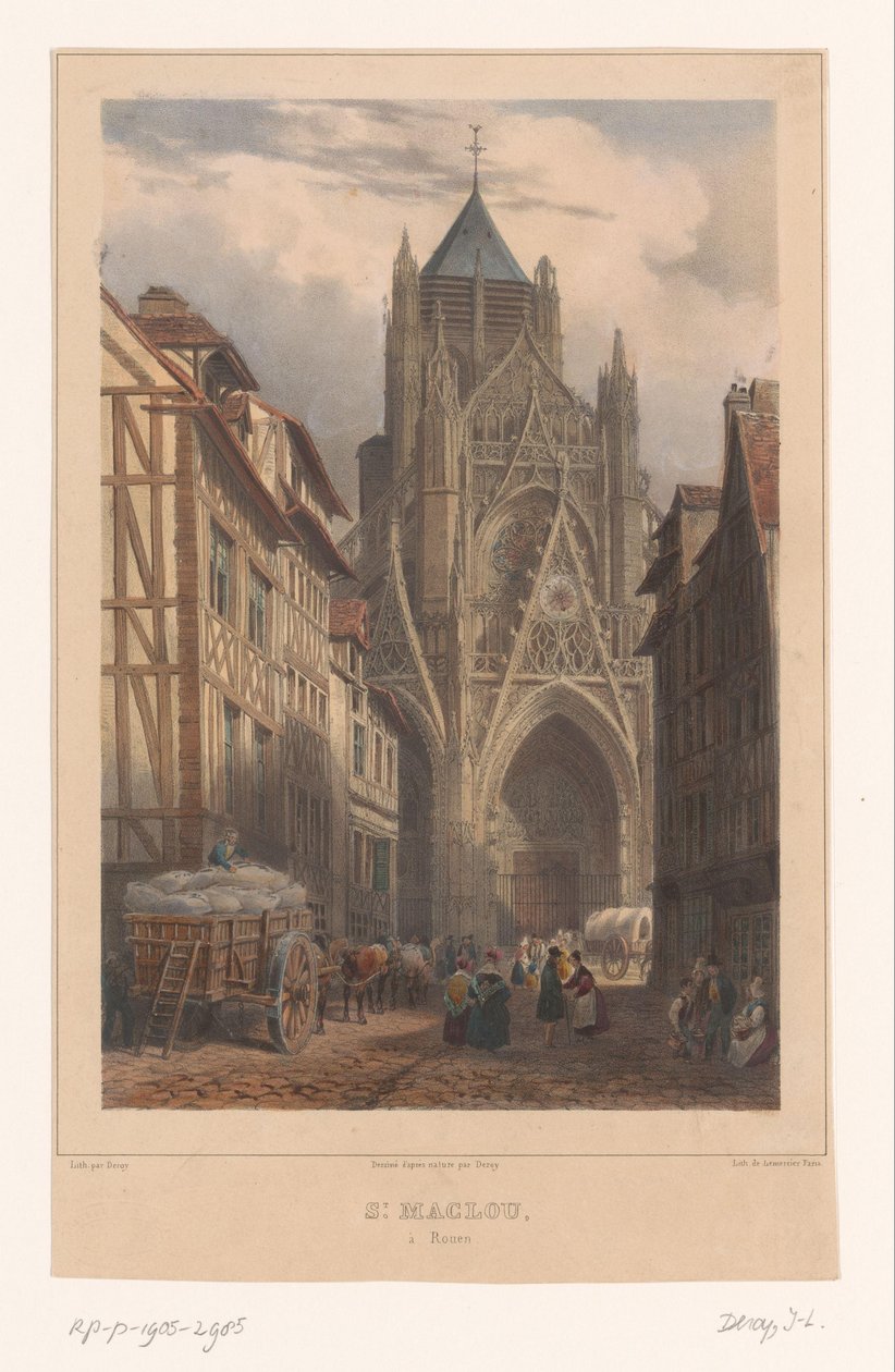 View of the Church of Saint-Maclou in Rouen by Isodore Laurent Deroy