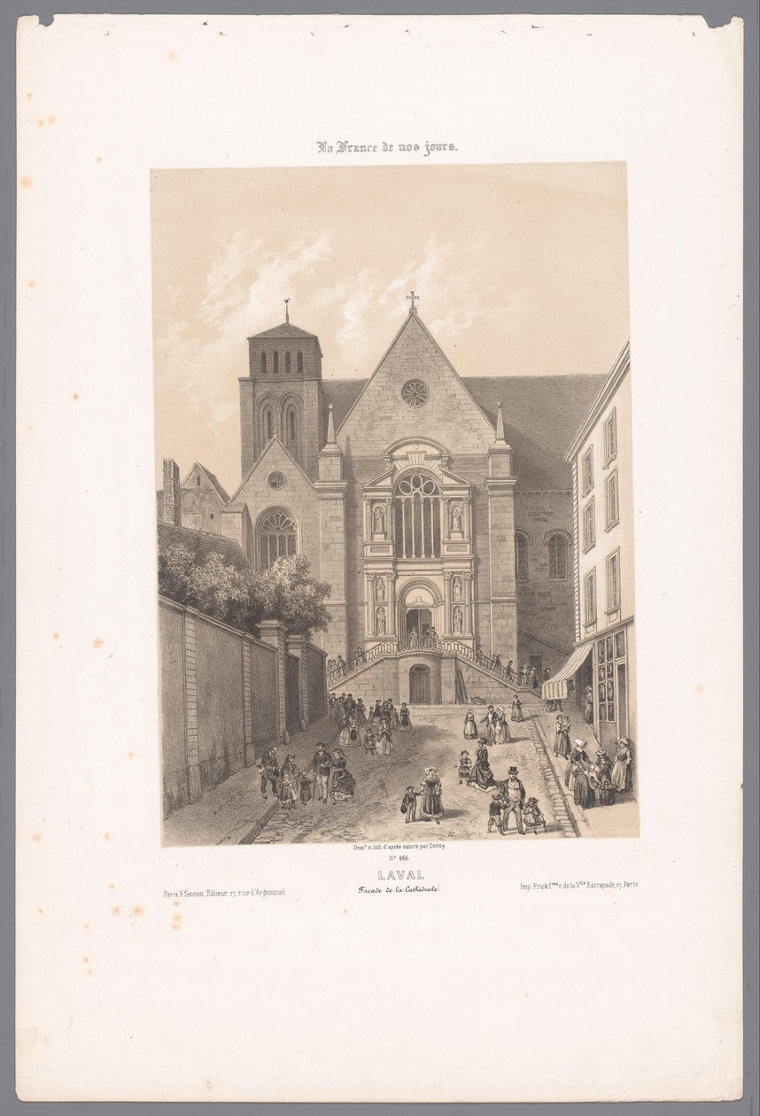 View of the Cathedral of the Holy Trinity in Laval by Isodore Laurent Deroy