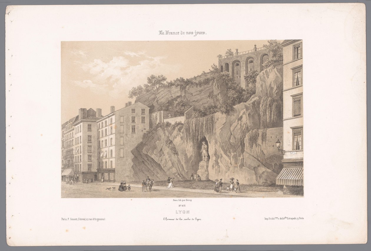 View of the Statue of Johannes Kleberger in Lyon (Contemporary France) by Isodore Laurent Deroy