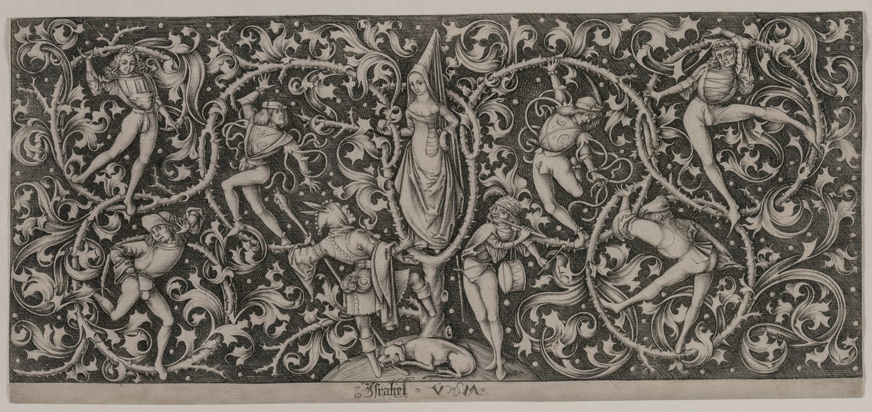 Ornament with Dance of the Lovers by Israhel van Meckenem