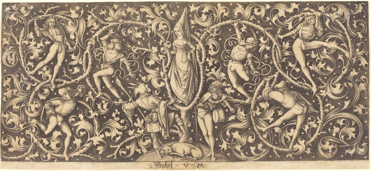 Ornament with Morris Dancers by Israhel van Meckenem