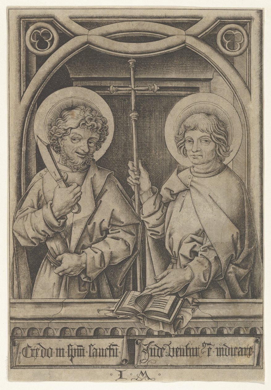 St. Bartholomew and St. Philip, from The Apostles, 1435-1503 by Israhel van Meckenem