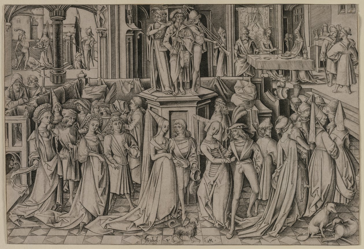 The Dance at the Court of Herod by Israhel van Meckenem