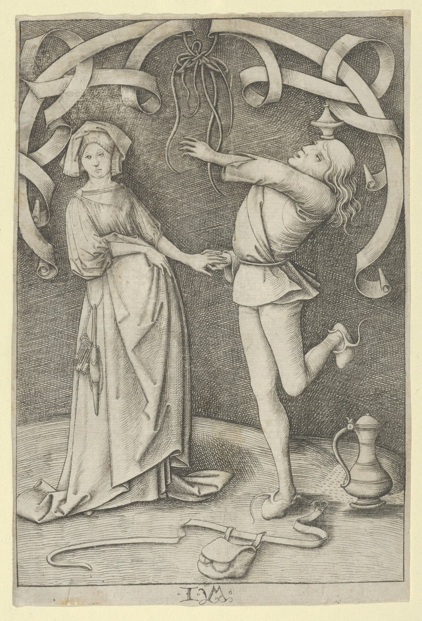 The Fool and the Lady by Israhel van Meckenem