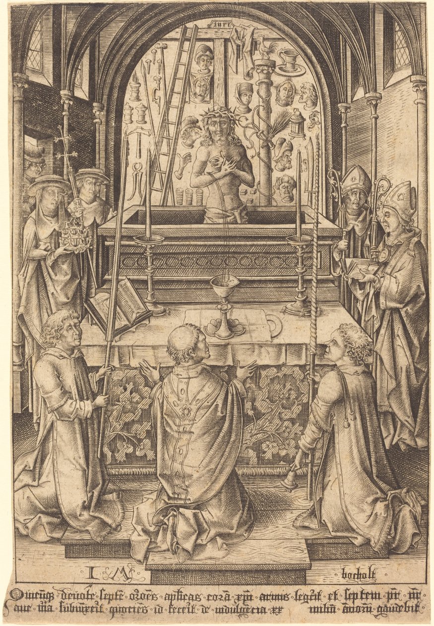 The Mass of Saint Gregory by Israhel van Meckenem