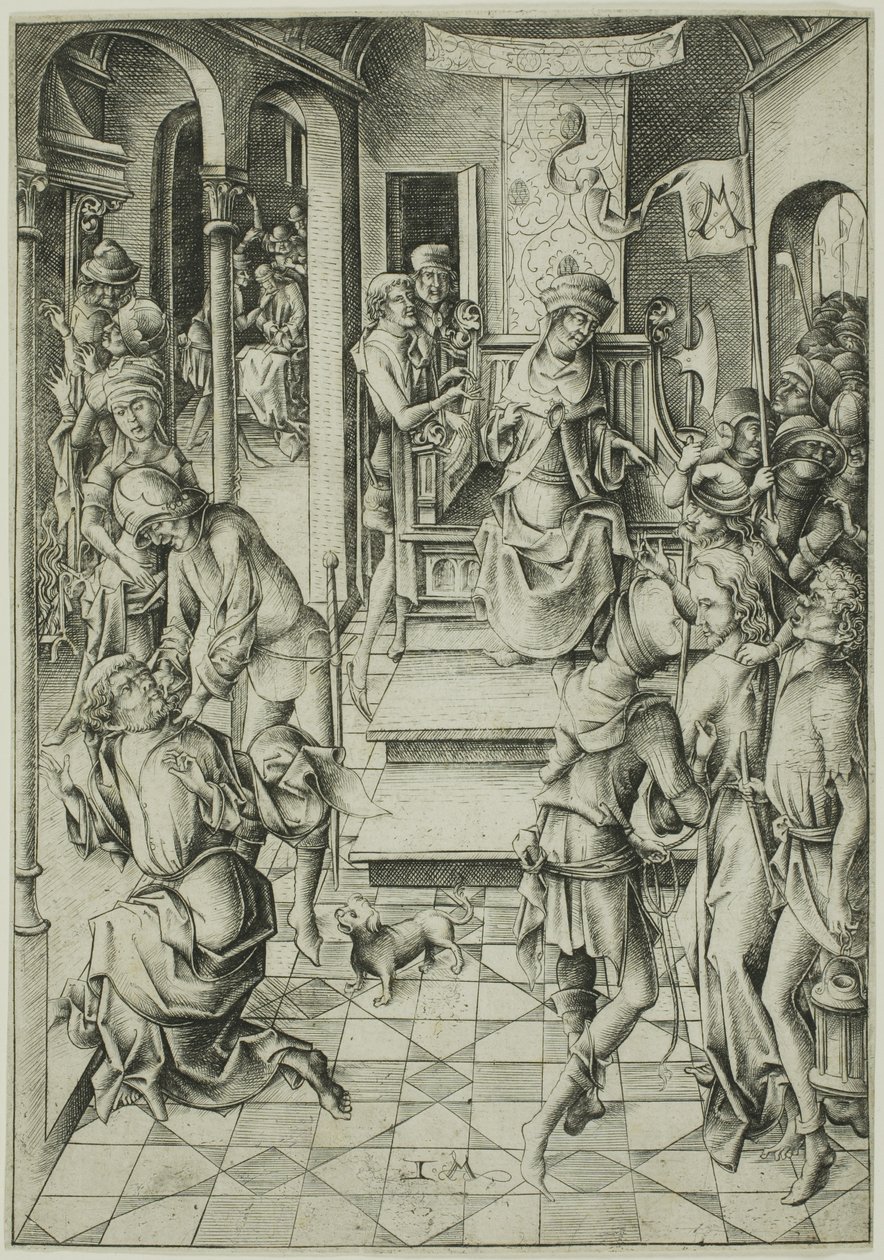 Christ before Annas by Israhel van Meckenem the younger