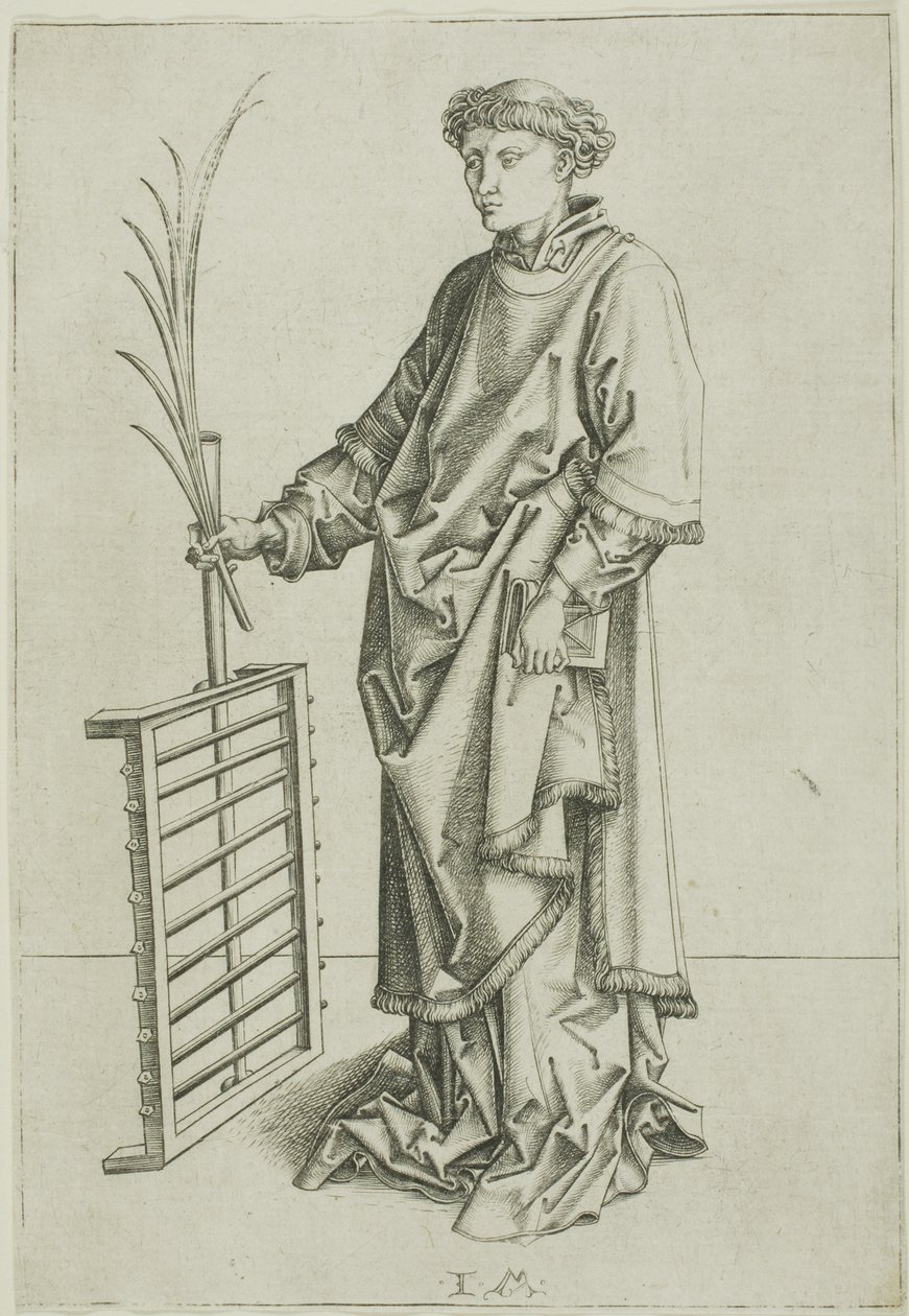 St. Laurence by Israhel van Meckenem the younger