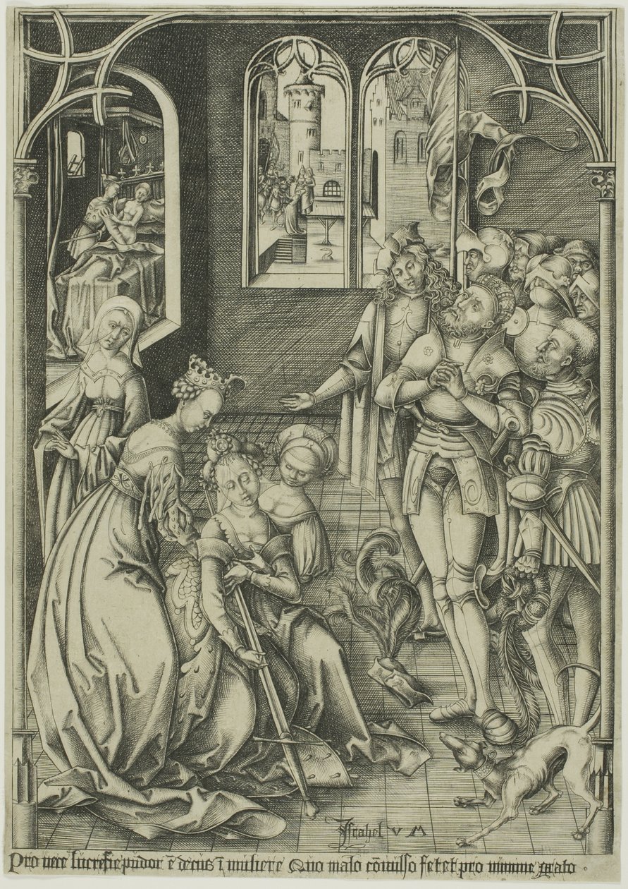 The Suicide of Lucretia by Israhel van Meckenem the younger