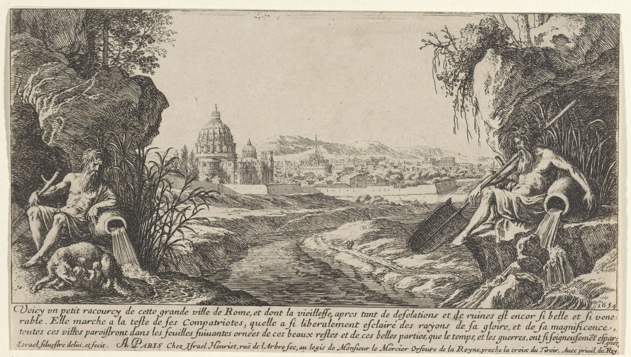 View of Rome with Two River Gods by Israël Silvestre