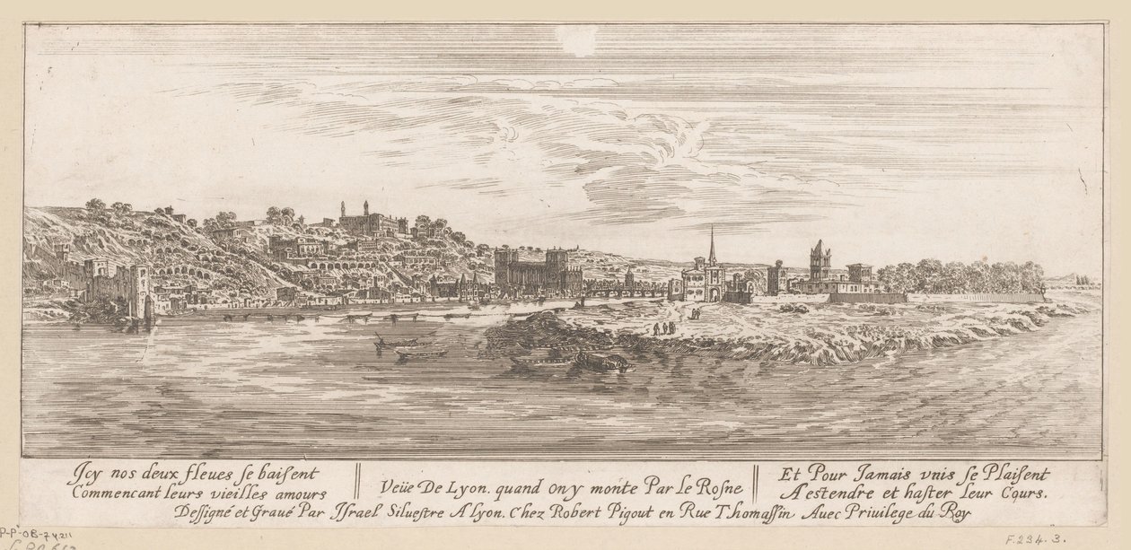 View from the Rhine of Lyon by Israël Silvestre