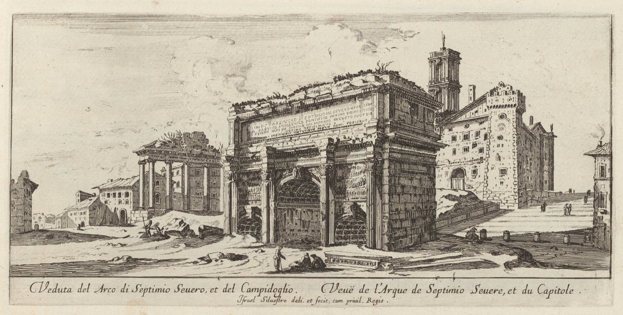 View of the Arch of Septimius Severus and the Capitol by Israël Silvestre