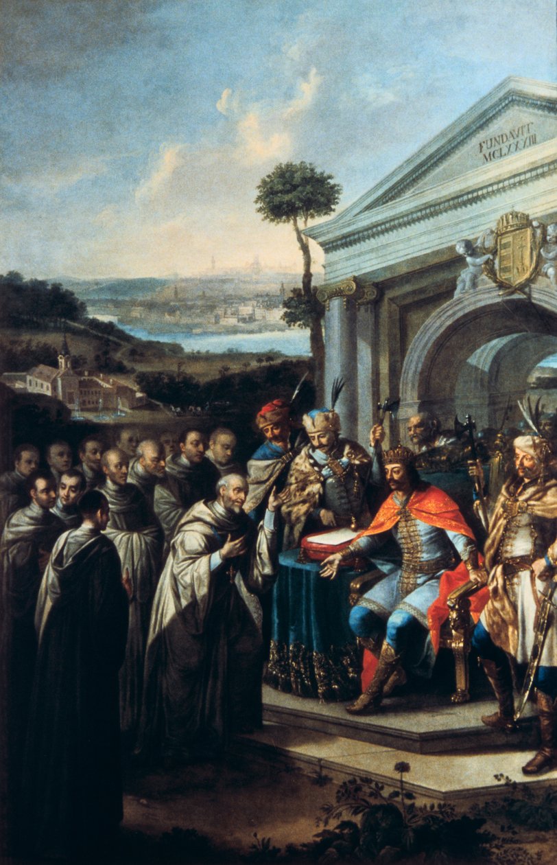 Bela III founding the Cistercian monastery at Szentgotthard in 1183, 1795-1796 by Istvan Dorfmeister
