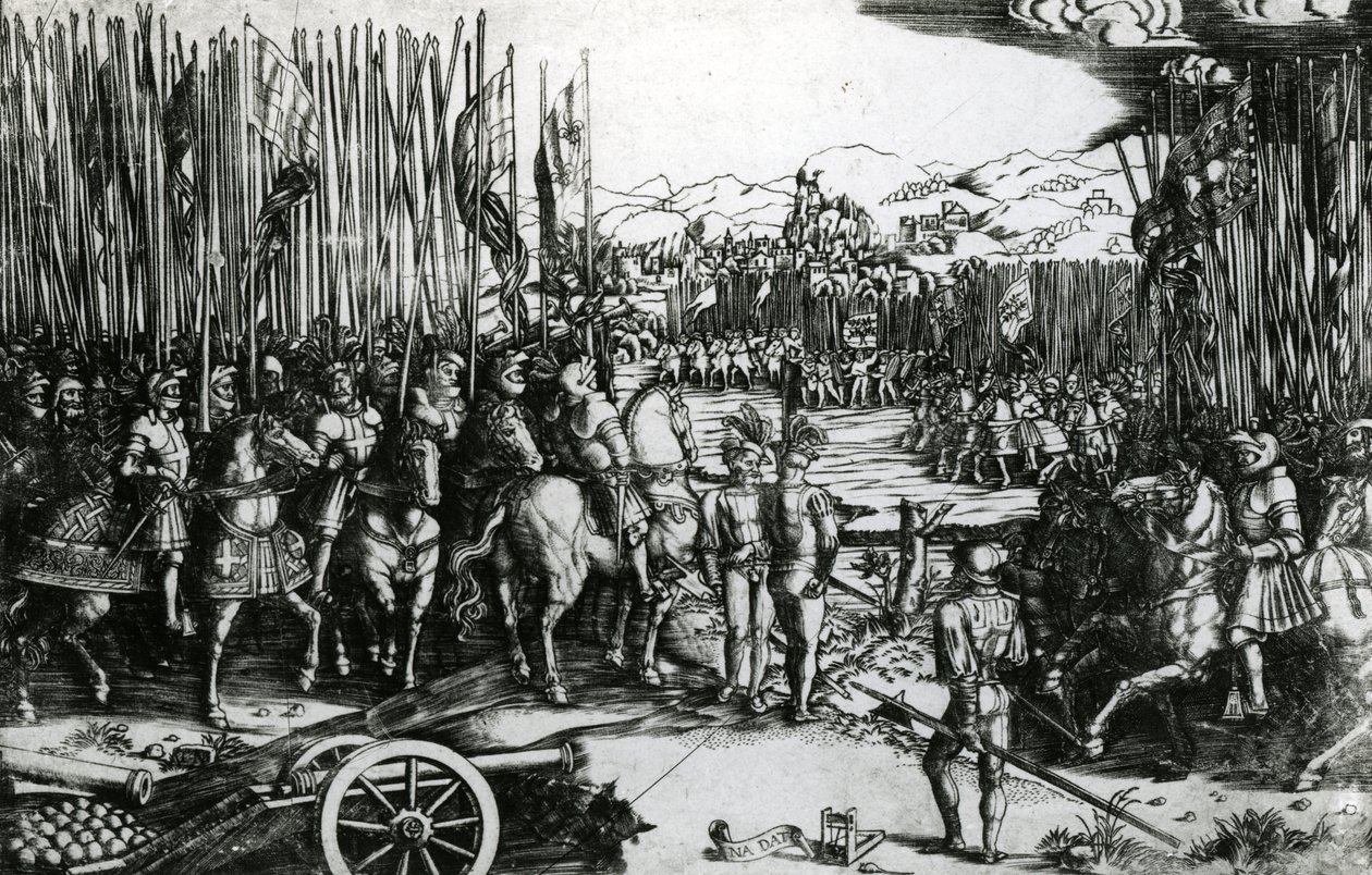 The Battle of Ravenna by Italian School