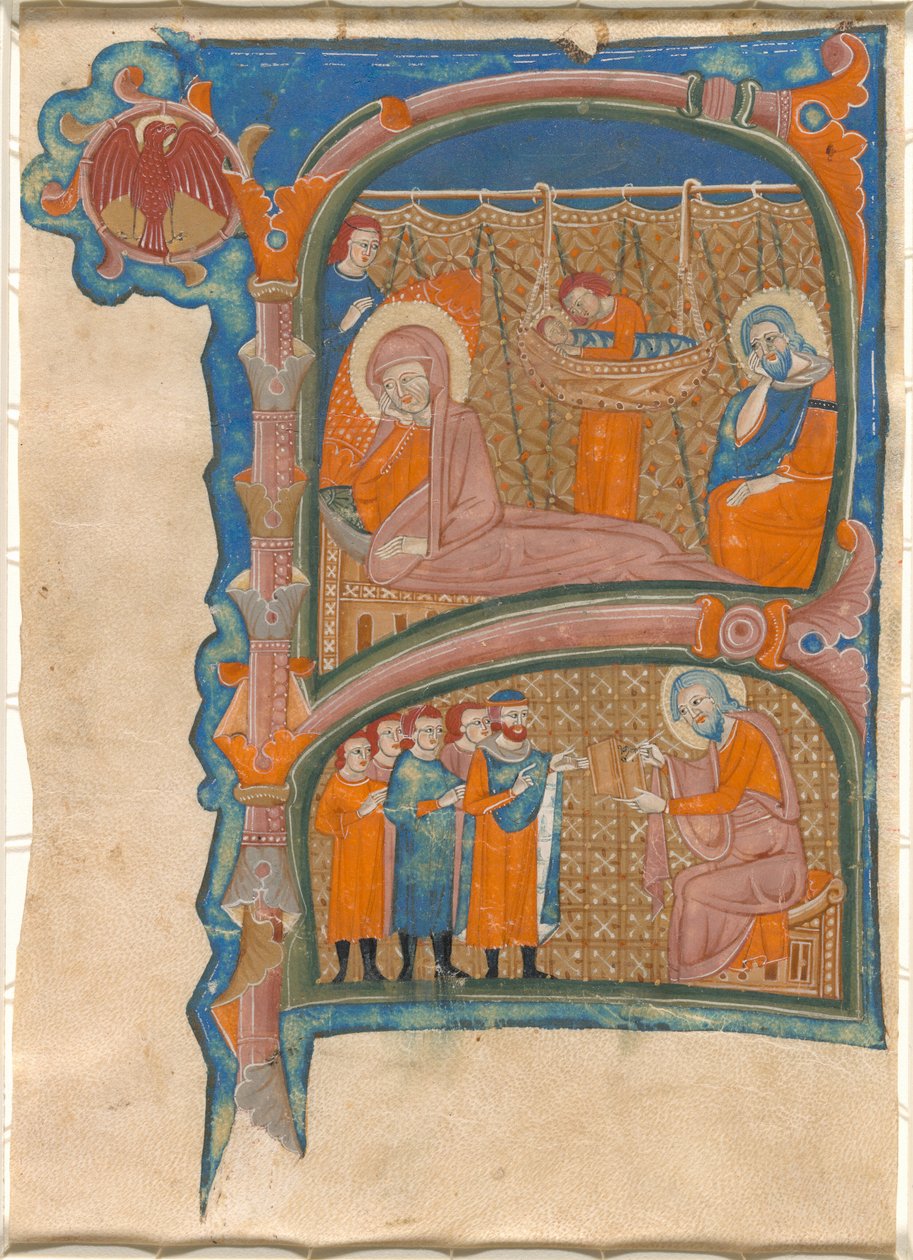 Birth and Naming of John the Baptist by Italian 13th Century