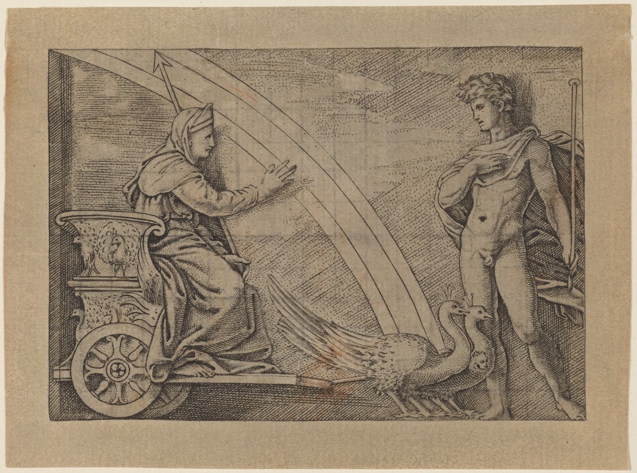 Juno in a Chariot Pulled by Peacocks by Italian 16th Century