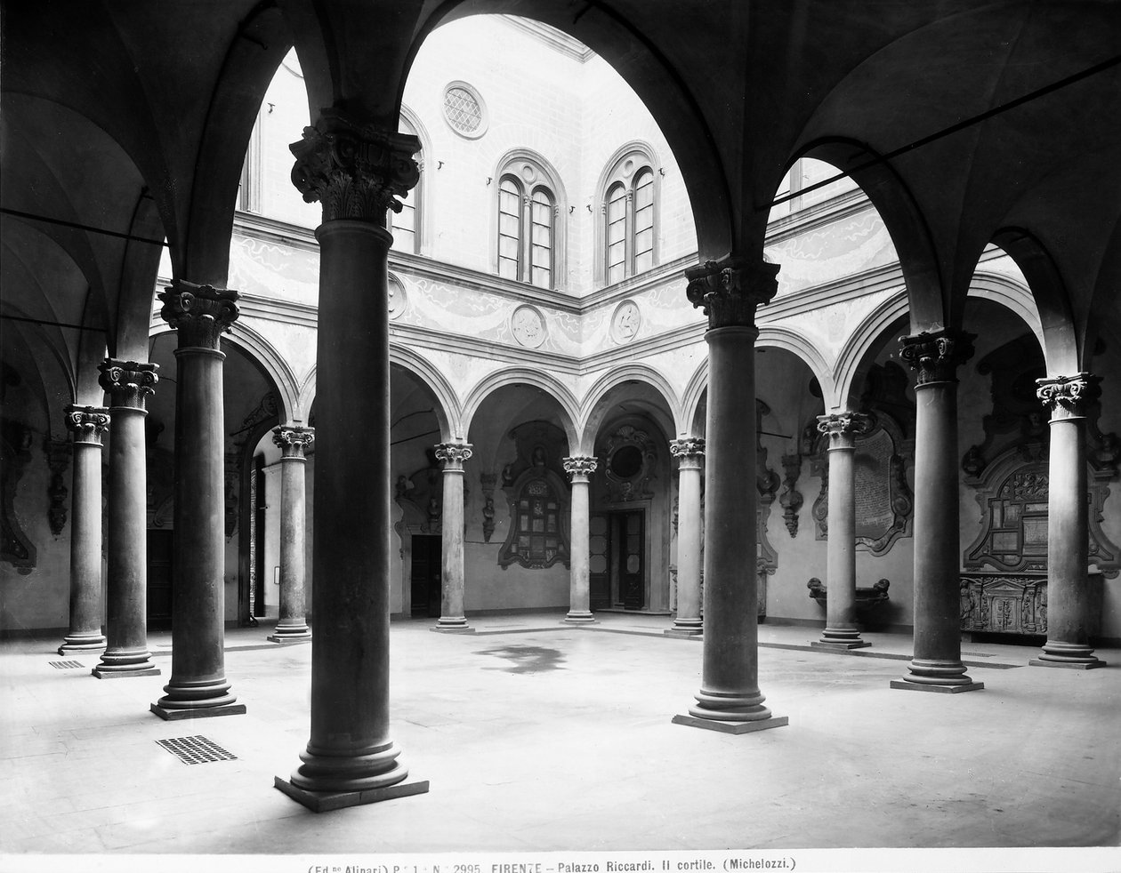 Courtyard of the Palazzo Medici Riccardi, Florence, Italy, c.1890 by Italian Photographer