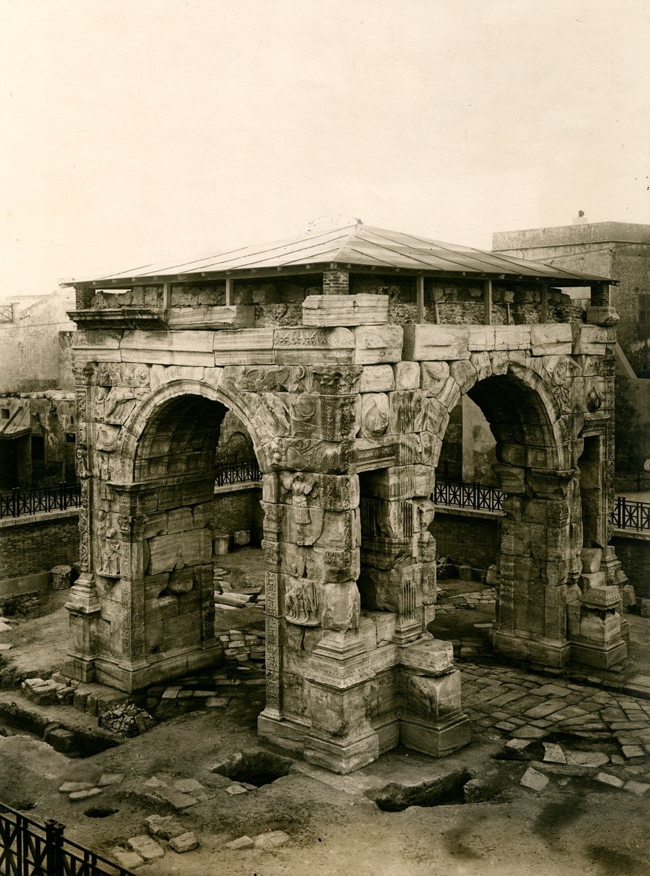 Marcus Aurelius Arch After Its Restorations, Tripoli, Libya by Italian Photographer