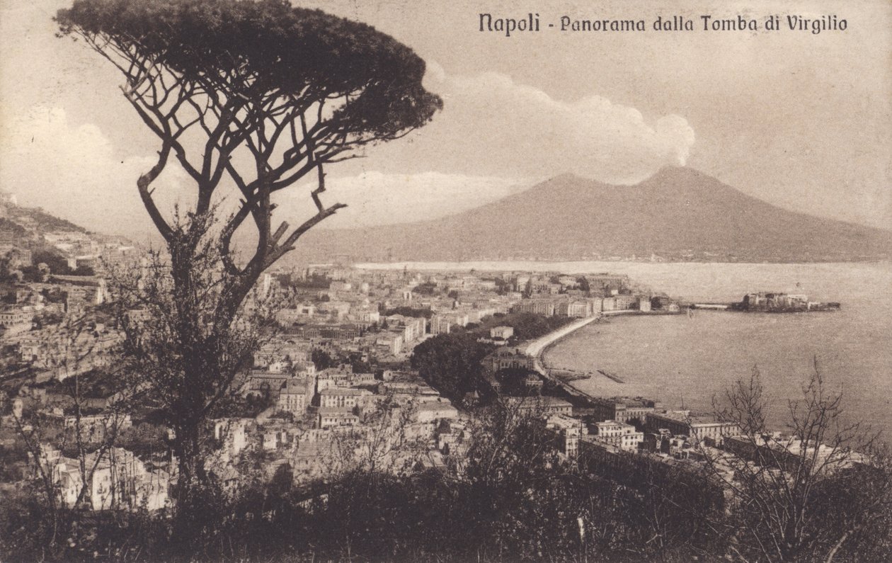 Naples - Panorama from the Tomb of Virgil by Italian Photographer