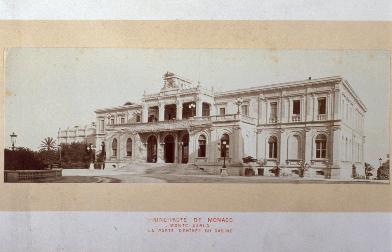 The Main Facade of the Casino of Montecarlo Halfway Through Construction by Italian Photographer