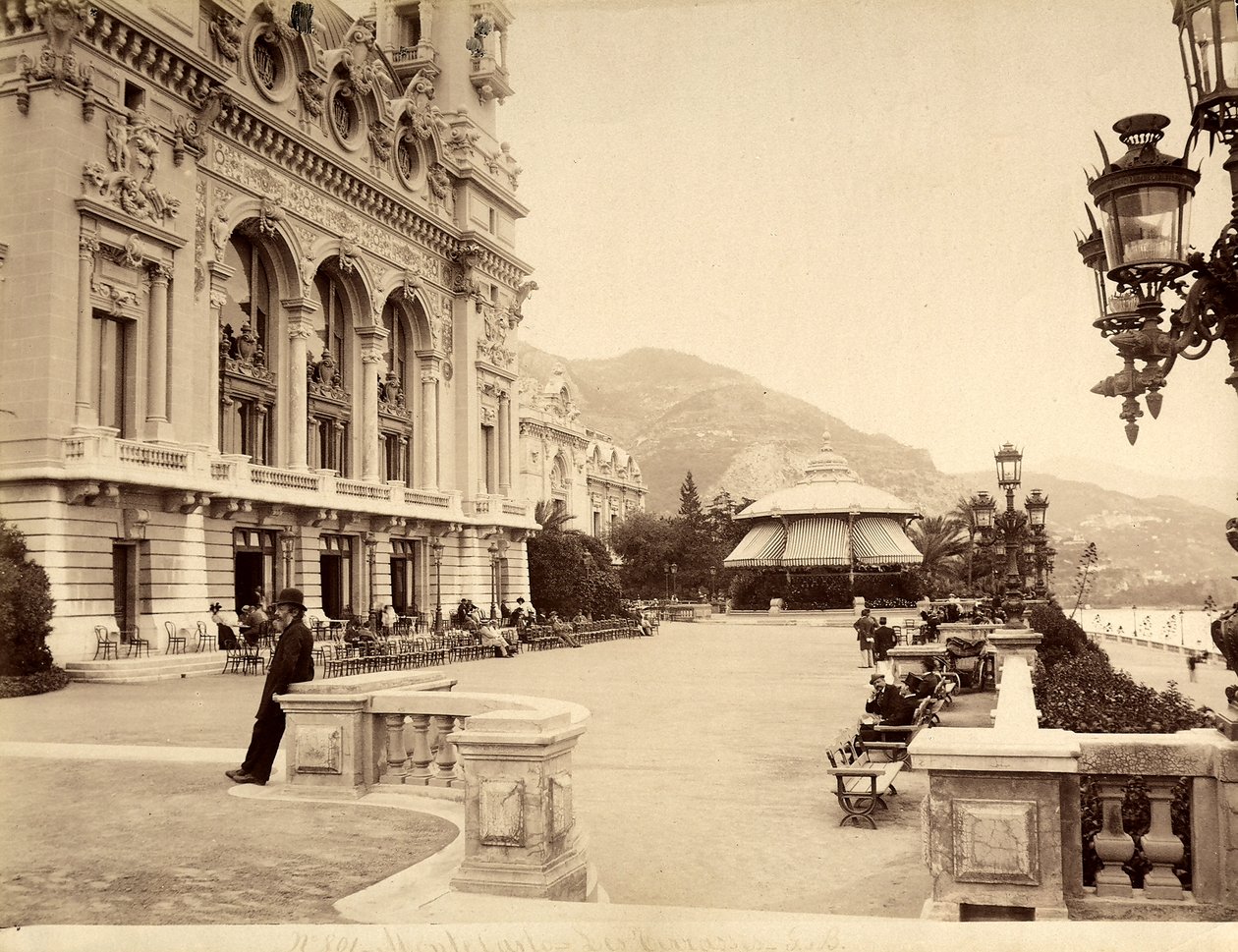The Seafront Terrace near the Casino of Montecarlo, in Monaco by Italian Photographer