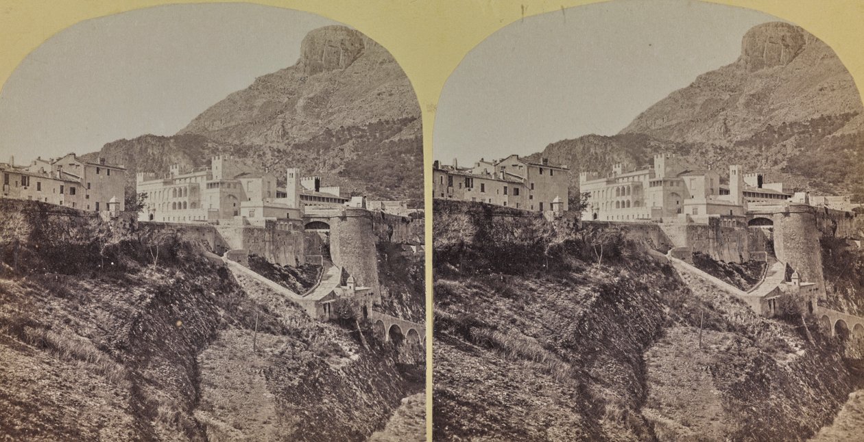View of the Palace of the Princes in the Principality of Monaco by Italian Photographer