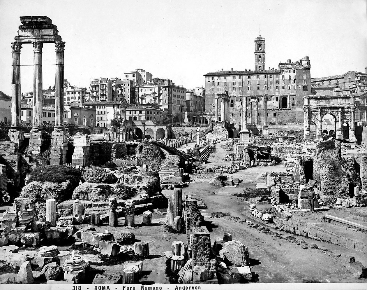 View of the Roman Forum, c.1890 by Italian Photographer