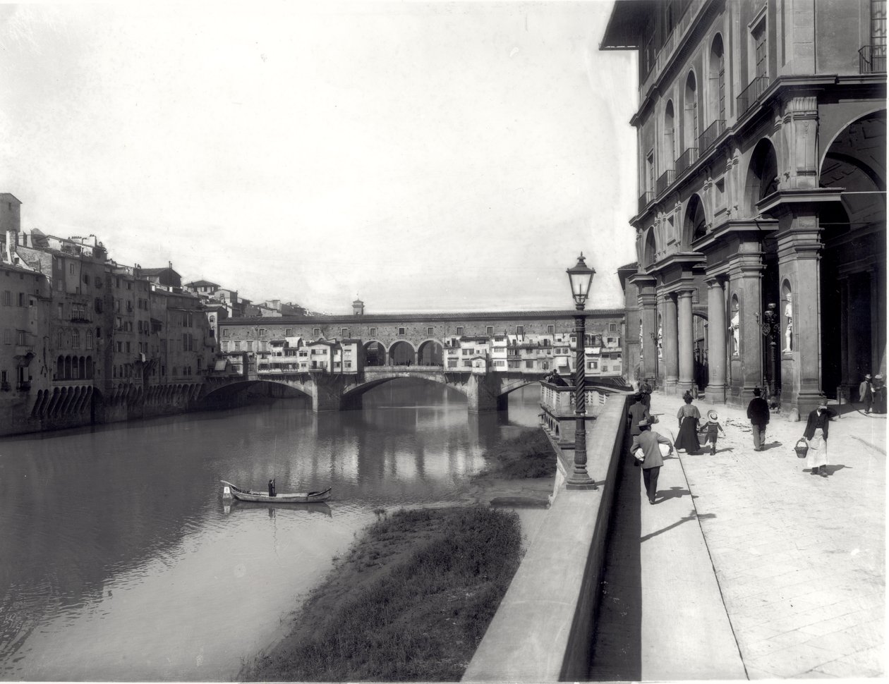 Ponte Vecchio and the Facade of the Uffizi by Italian Photographer Italian Photographer