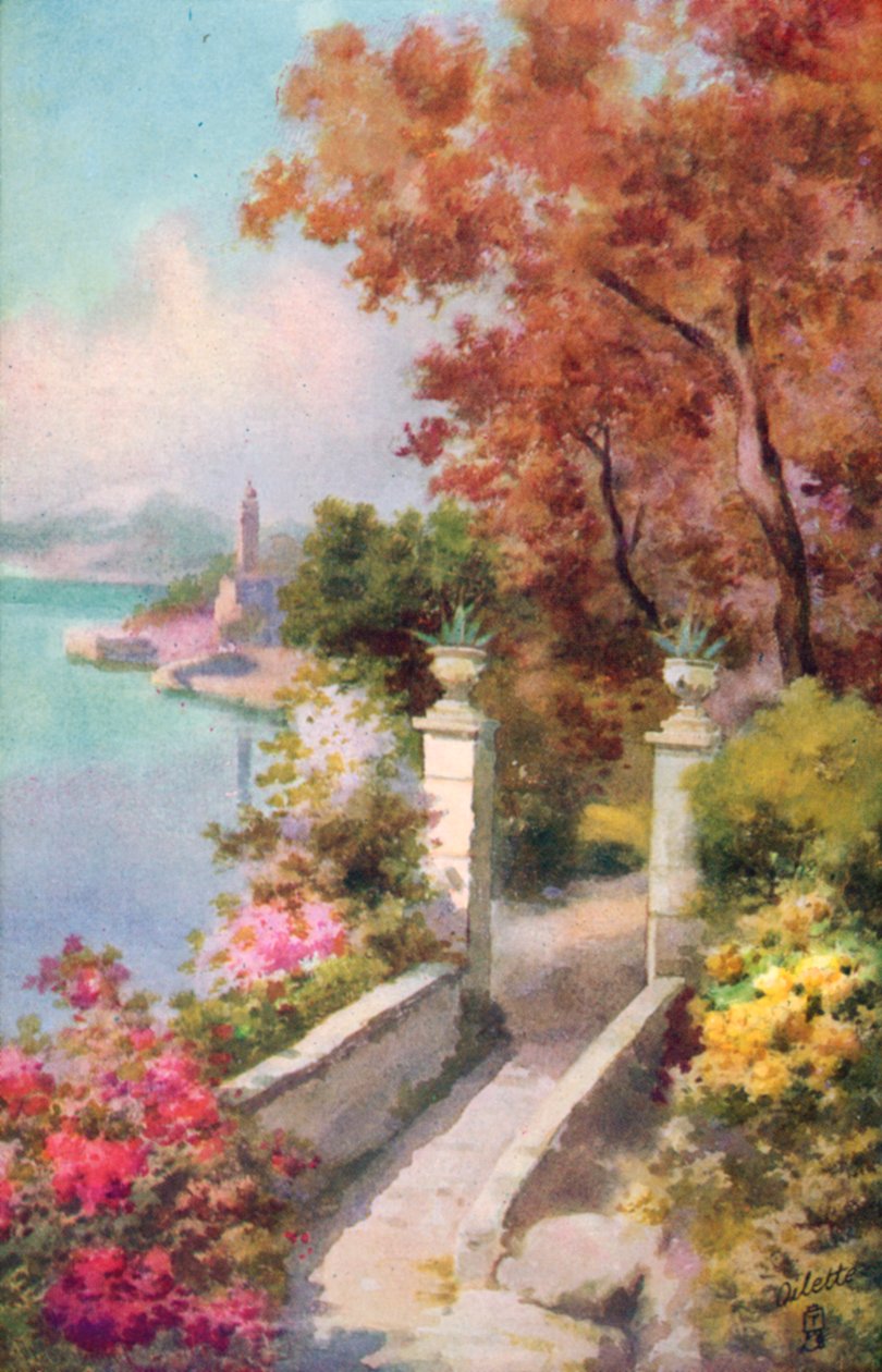 A Villa at Lake Maggiore, Italy by Italian School