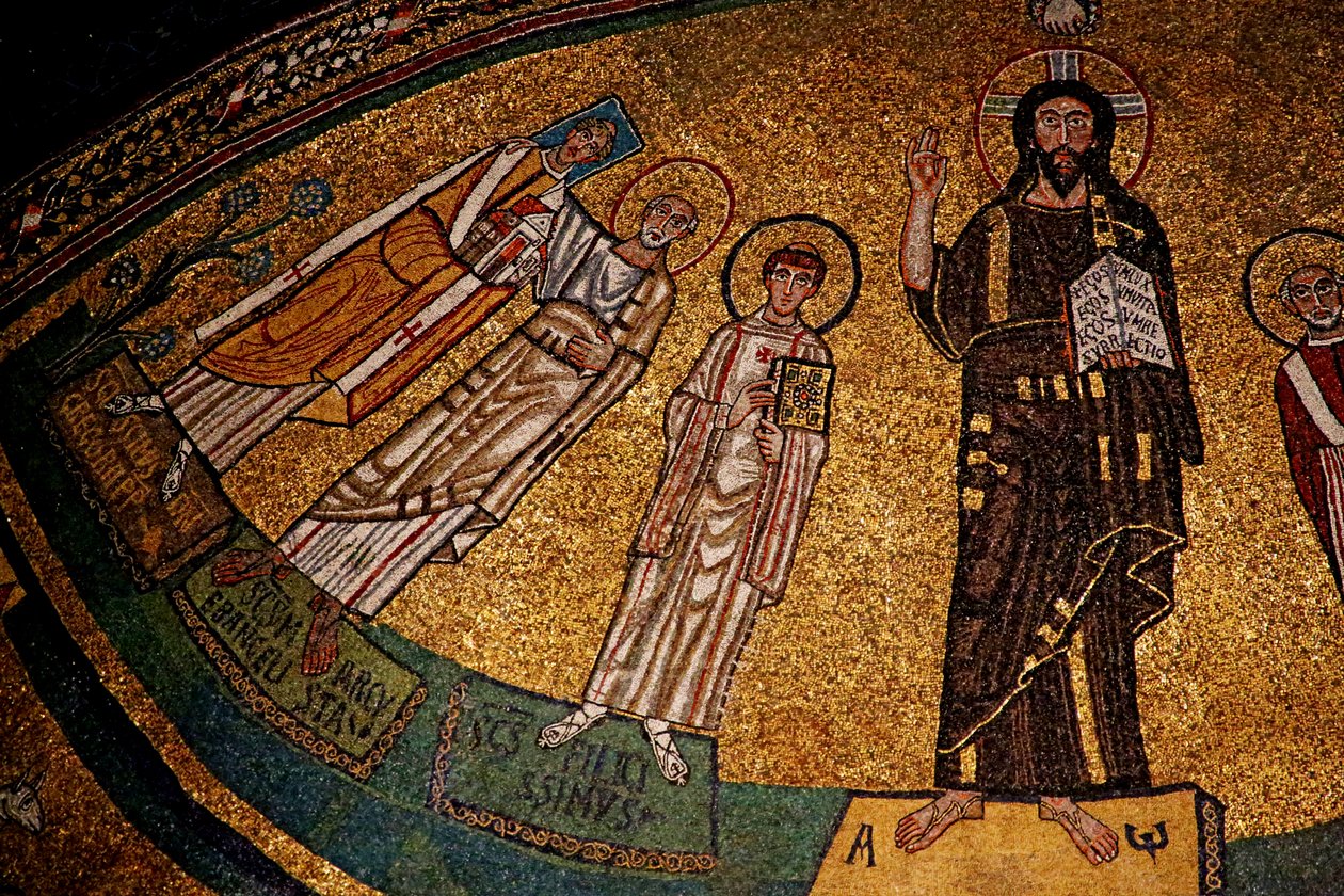 Apse with Christ, saints and Pope Gregory IV by Italian School
