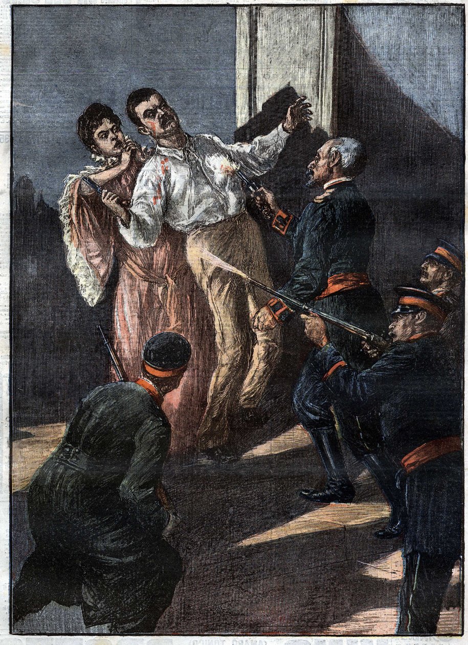Assassination of the King and Queen of Serbia, June 1903. La Tribuna Illustrata of June 1903 by Italian School