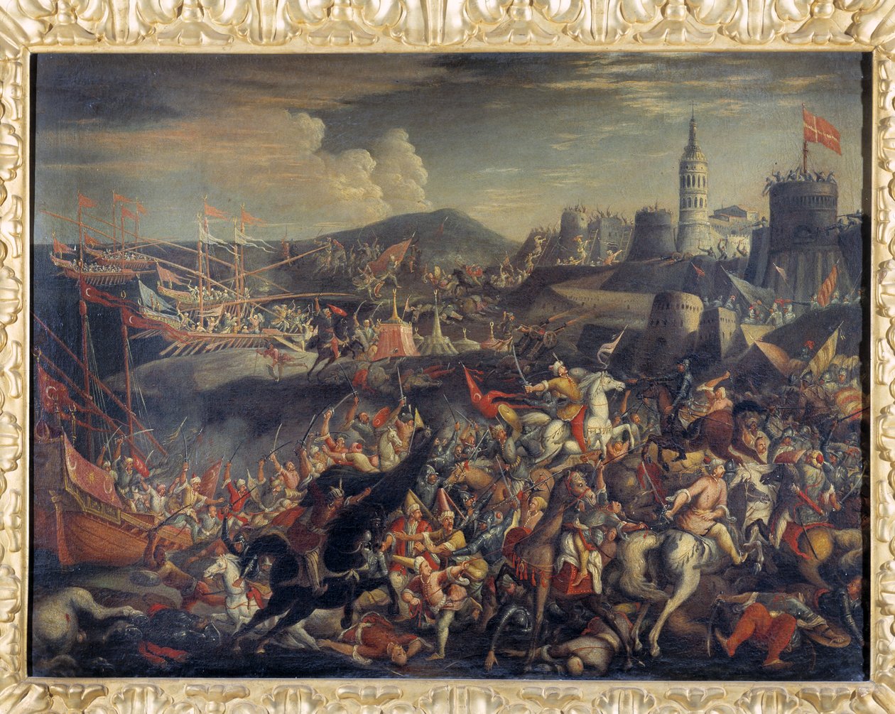 Attack of the Saracens on the Island of Malta, Defended by the Knights Hospitaller in 1565 by Italian School