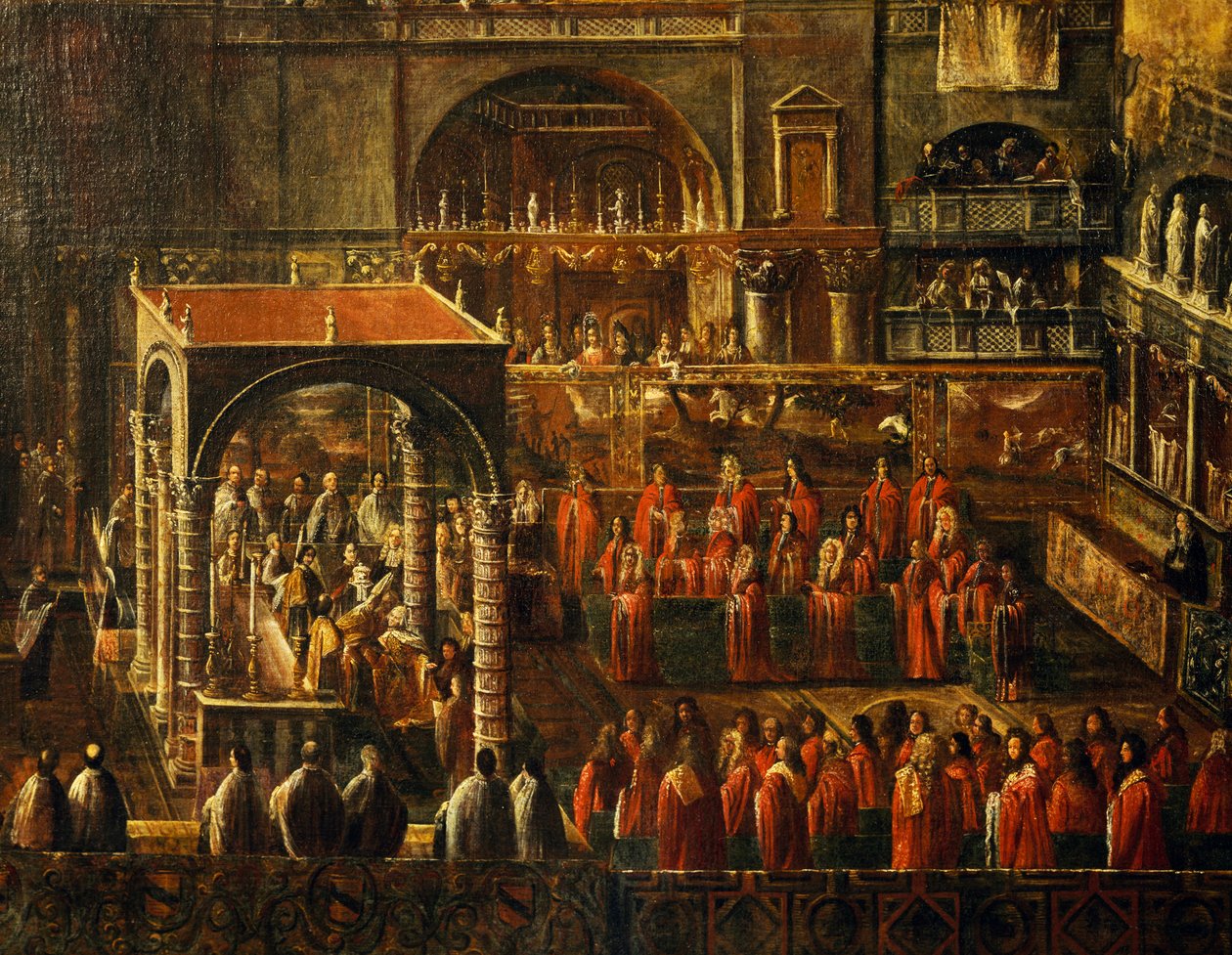Ceremony in Basilica of Saint Mark in Venice by Italian School