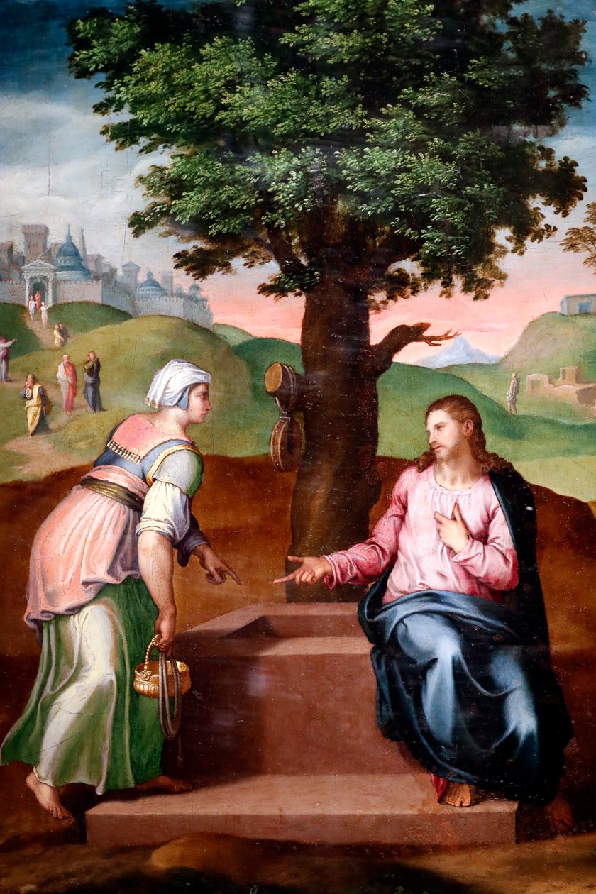 Christ and the Samaritan Woman at the Well (Second half of the 16th century) by Italian School