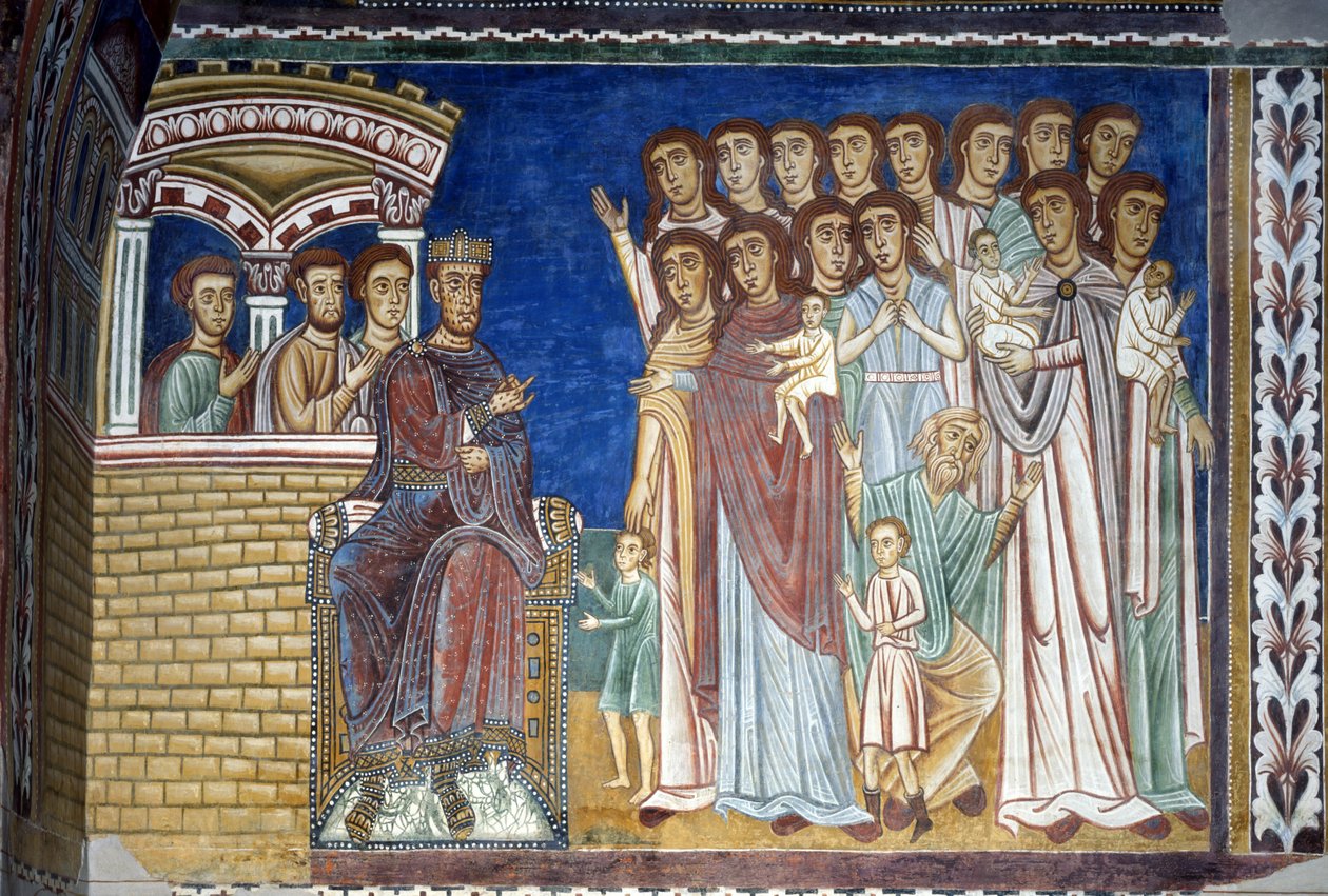 Constantine the Leper Comforts the Pious Women by Italian School