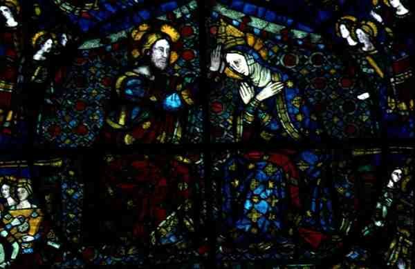 Coronation of the Virgin, from the west rose window by Italian School