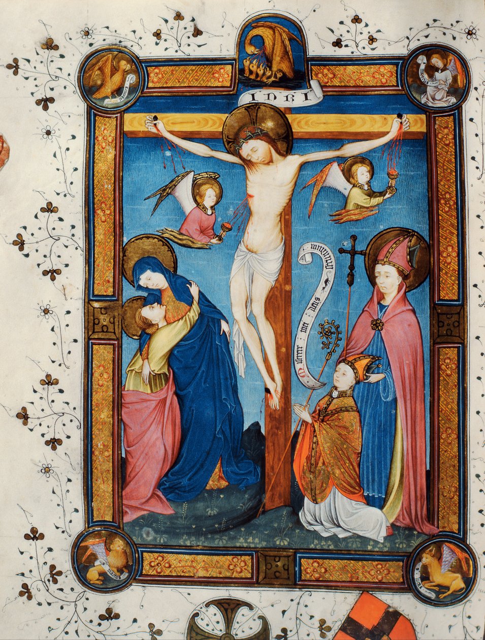 Crucifixion, illustration from the Missal of Master Pancratino, c. 1430 by Italian School