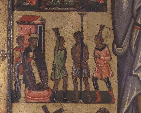 Crucifixion with Stories of the Passion (detail) by Italian School