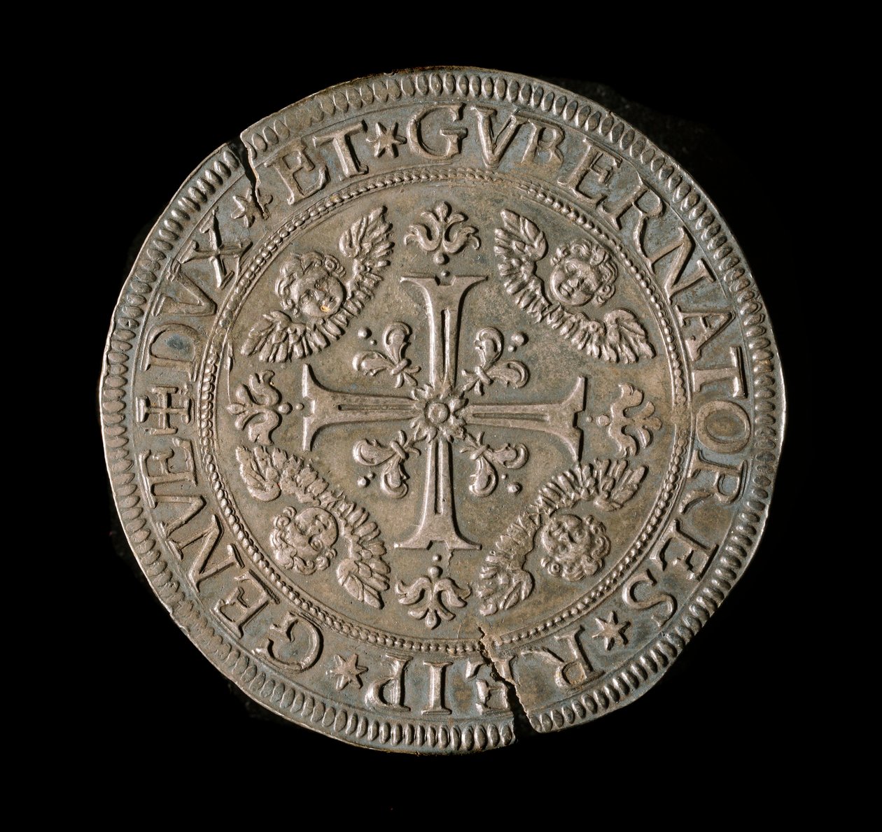 Currency of the Republic of Genes: ECU wide in silver. Diam. 61 mm. 1693. front. Genes Musei di Strada Nuova by Italian School