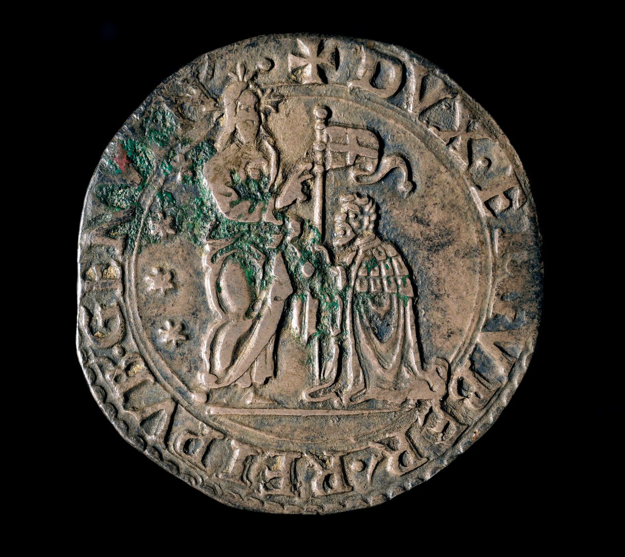 Currency of the Republic of Genoa: silver teston by Italian School