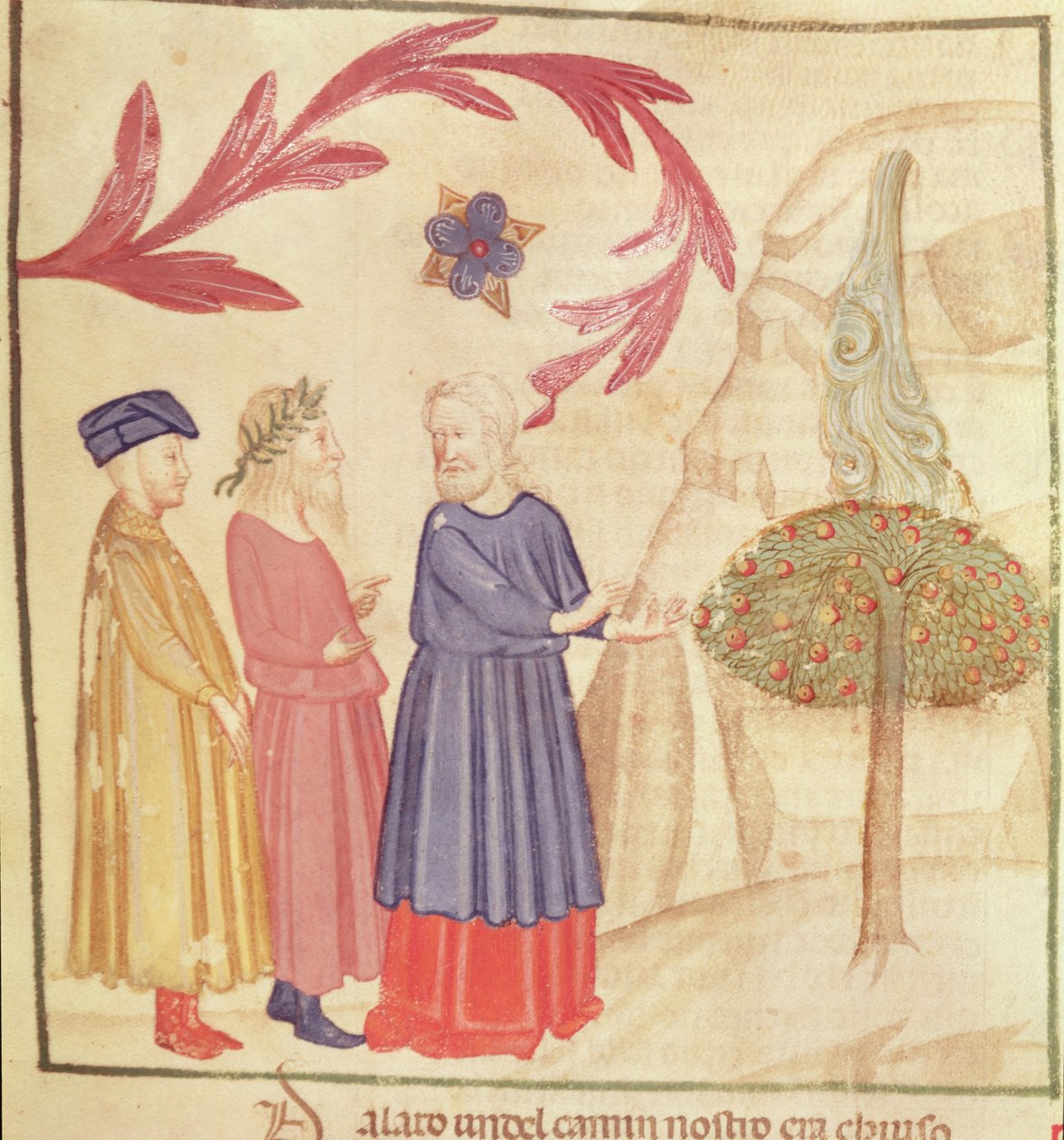 Dante and Virgil in the Terrestrial Paradise, from The Divine Comedy by Dante Alighieri by Italian School