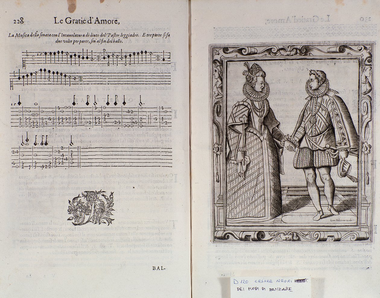 Description of Ballet for Two, Double Page of Le Gratie d