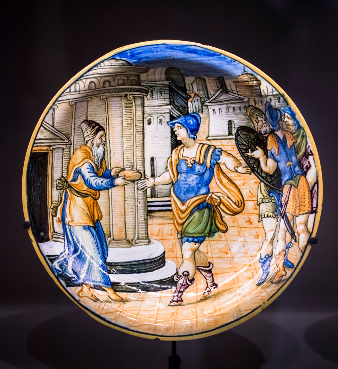 Dish: Melchizedek Offering Bread to Abraham, circa 1530-1540 by Italian School
