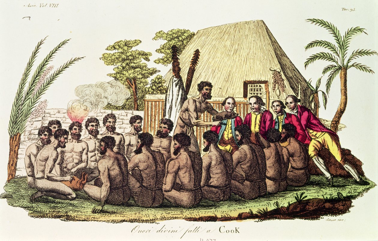 Divine Offerings Made to Captain Cook (1728-79) in the Sandwich Islands by Italian School